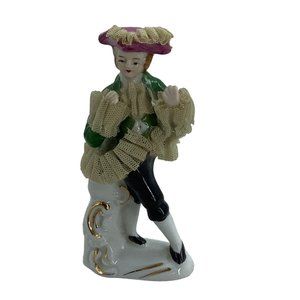 Vtg Caspco Dapper Lace Victorian Gentleman Figure Figurine Decor Japan 4.5"
